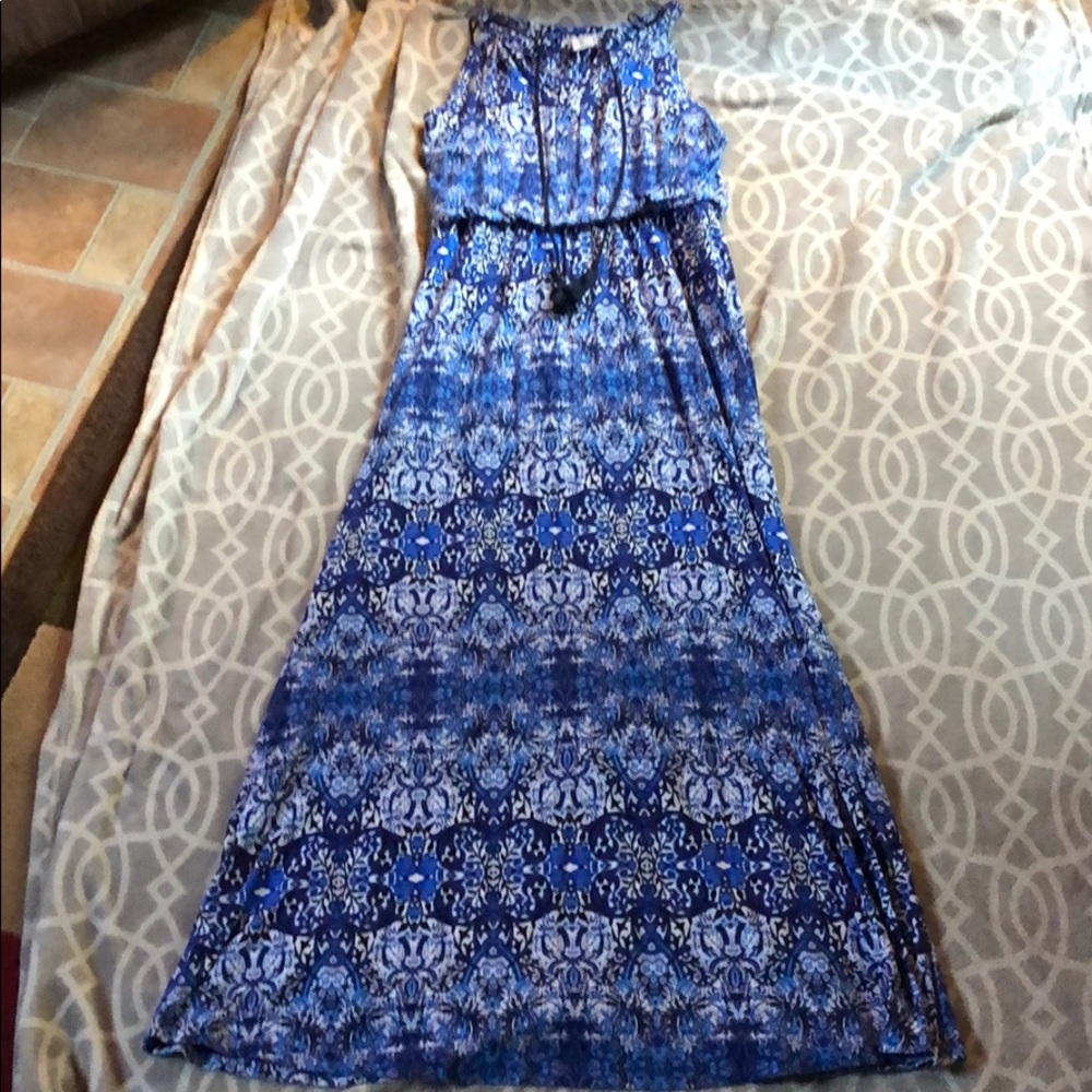 Dark blue maxi dress